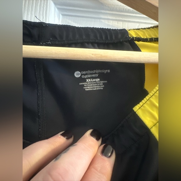 Women's Aero Tech Designs Cycling Shorts Gel Padded Black Yellow XXL - Picture 3 of 4